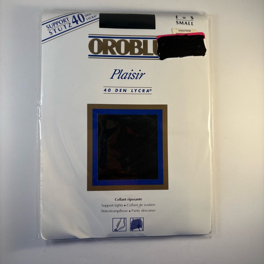 New Oroblu Tights Nylons Women Size Small‎ Music Black Control Top Italy Lycra